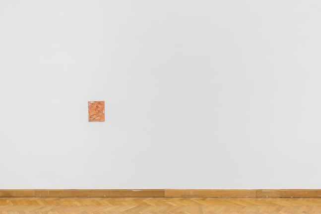 Installation view of a paintings by Joe Bradley