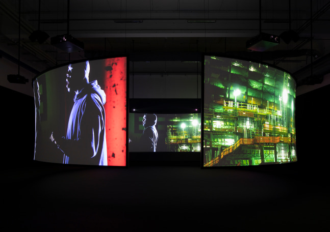 Installation view of Works by Doug Aitken
