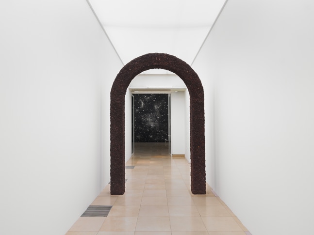 Installation view of sculptures by Ugo Rondinone