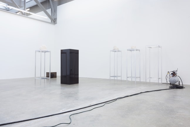 Installation view of sculptures by Matthew Angelo Harrison