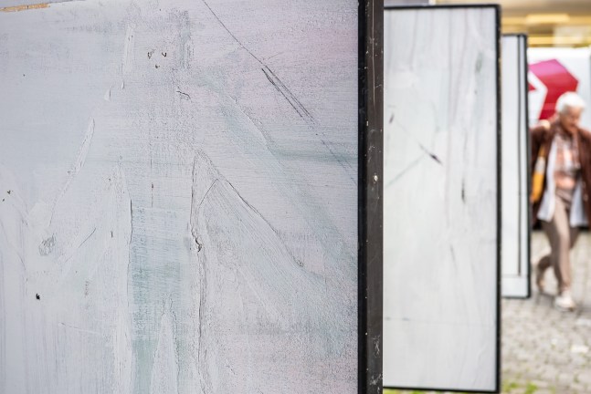 Installation view, Valentin Carron, From A to Bex, TABLEAU, Bahnhof Stadelhofen, Zurich, 2025