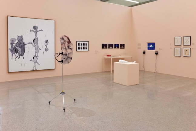 Installation view of painting by Tobias Pils