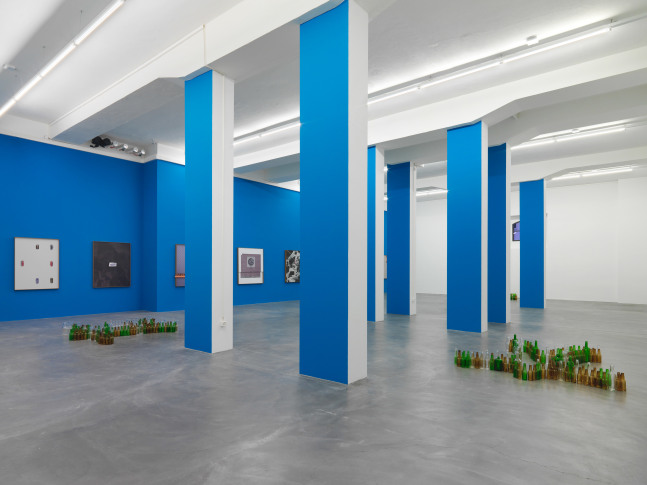 Installation view of Valentin Carron sculpture exhibition