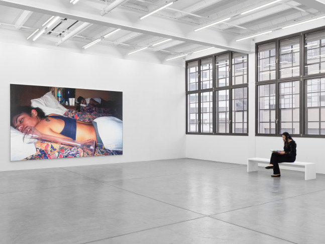 Installation view, Steven Shearer, The Golden Recline, Galerie Eva Presenhuber, Maag Areal, Zurich, 2025