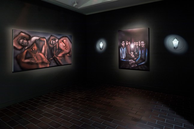 Installation view of Louisa Gagliardi paintings