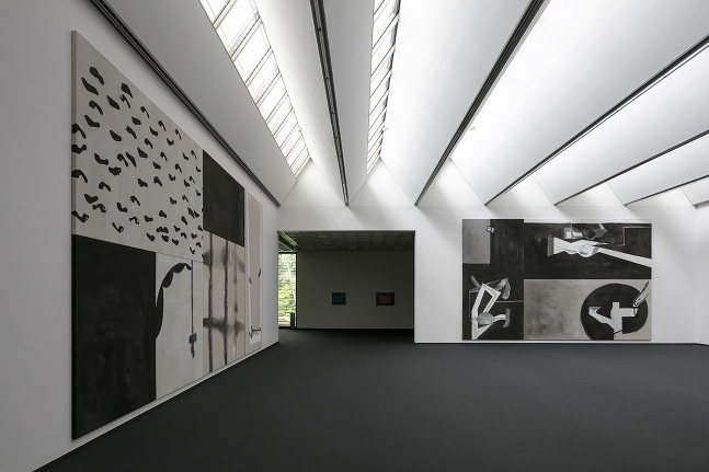 Installation view of paintings ans drawings by Tobias Pils