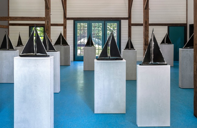 Installation view, Ugo Rondinone, sculpting wind, The Madoo Conservancy, Sagaponack, 2025