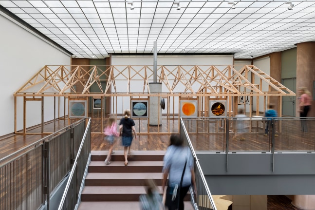 Installation view, Oscar Tuazon, What We Need, Kunsthalle Bielefeld, Bielefeld, 2023