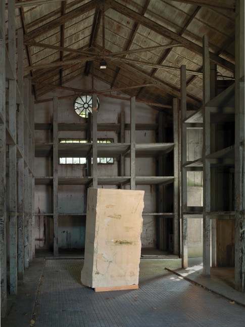 Installation view of sculpture by Trisha Donnelly