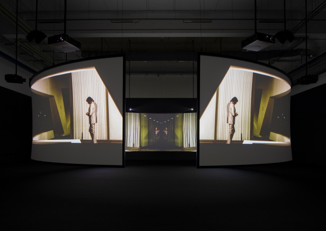 Installation view of Works by Doug Aitken