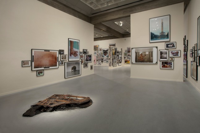 Installation view of photographs by Douglas Gordon