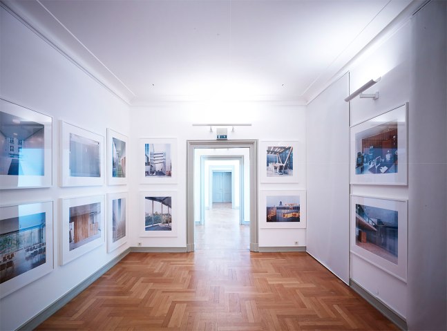 Installation view of photographs by Candida Höfer