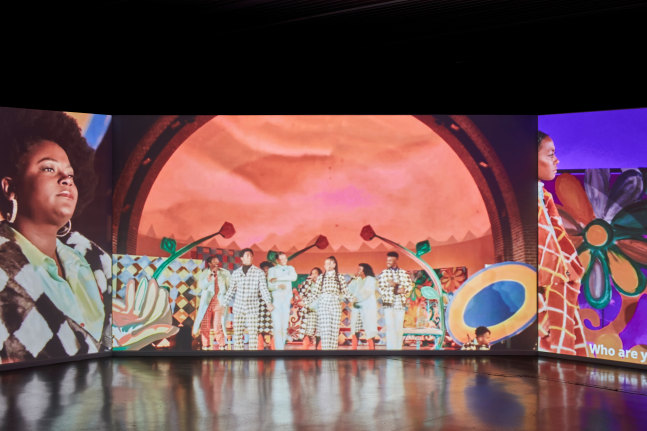 Installation view, Tschabalala Self,&amp;nbsp;Feed Me, Kiss Me, Need Me, Cultuurcentrum Strombeek, Grimbergen, 2023