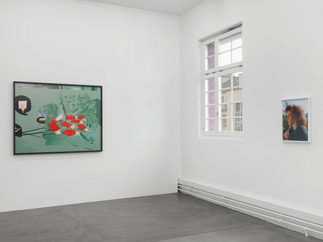 Installation view of group painting, photography, and sculpture exhibition