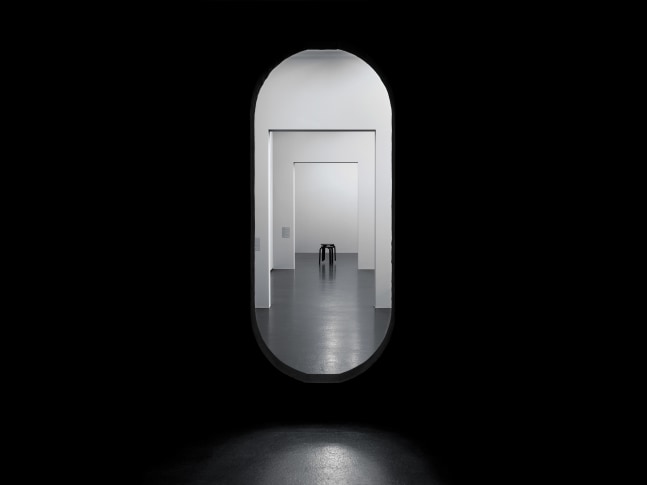 Installation view of sculptures by Ugo Rondinone