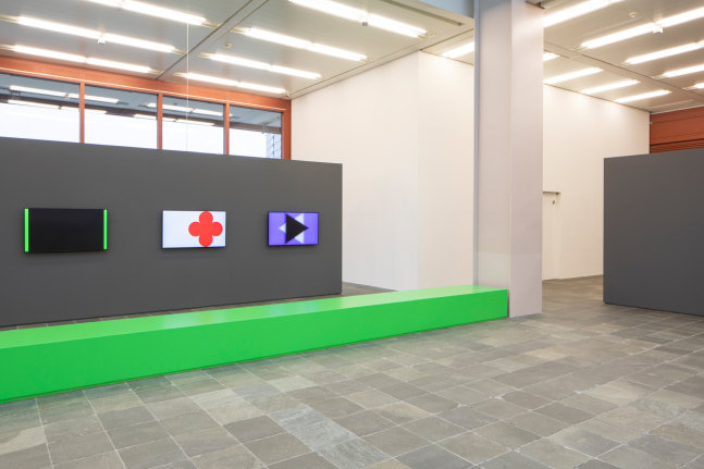 installation view of works by Gerwald Rockenschaub