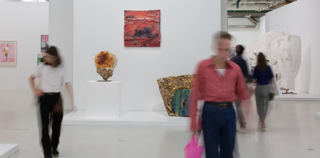 Installation view of works by Franz West