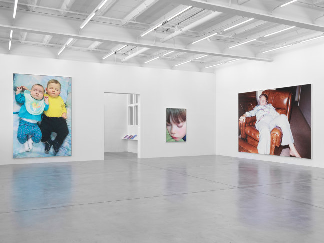 Installation view, Steven Shearer, The Golden Recline, Galerie Eva Presenhuber, Maag Areal, Zurich, 2025