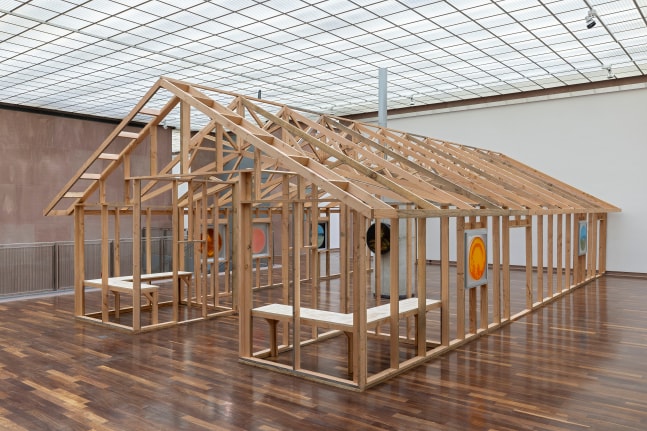 Installation view, Oscar Tuazon, What We Need, Kunsthalle Bielefeld, Bielefeld, 2023