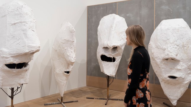 Installation view of works by Franz West