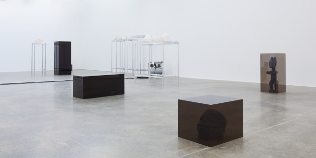Installation view of sculptures by Matthew Angelo Harrison