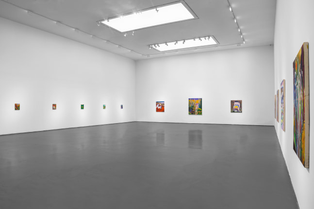Installation view of Paintings by Shara Hughes