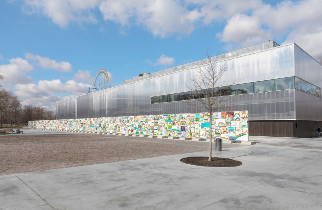 Installation view of sculpture by Ugo Rondinone