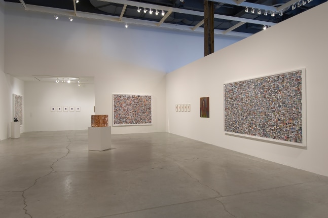 Installation view of works by Steven Shearer
