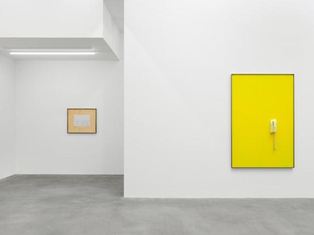 Installation view of Martin Boyce sculpture and drawing exhibition