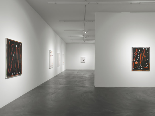 Installation view of Josh Smith paintings exhibition