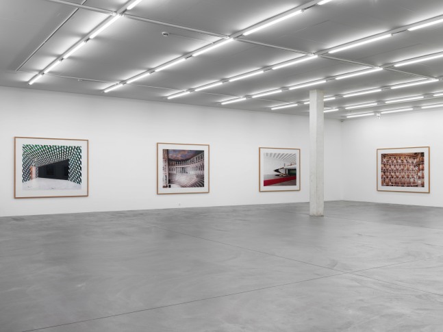 Installation view of Candida Höfer photography exhibition