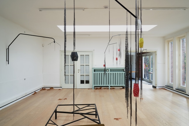 Installation view of sculptures by Martin Boyce