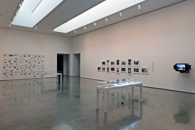 Installation view of works by Walead Beshty