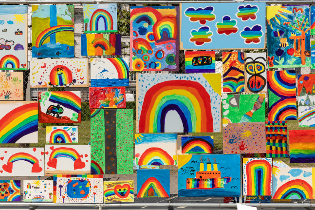 Installation view of work by Ugo Rondinone