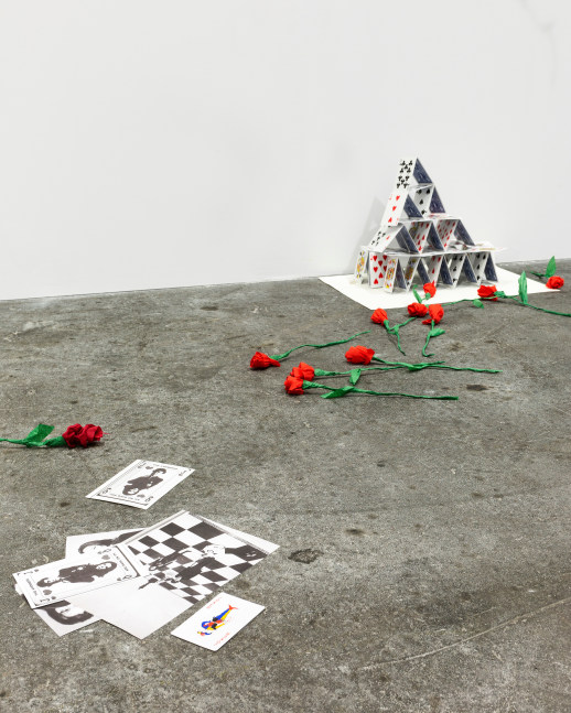 Installation view, Karen Kilimnik,&amp;nbsp;The Joker Episode of The Avengers, Art Basel Unlimited, Basel, 2024