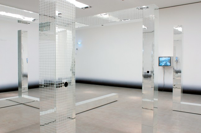 Installation view of sculptures by Ugo Rondinone