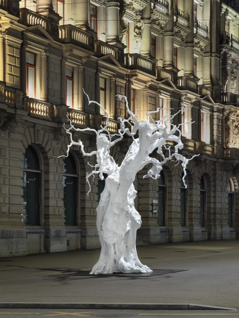 Installation view of sculpture by Ugo Rondinone