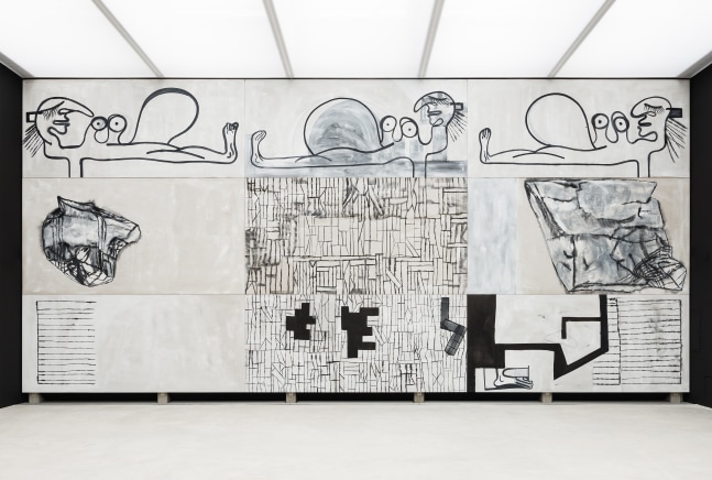 Installation view of painting by Tobias Pils