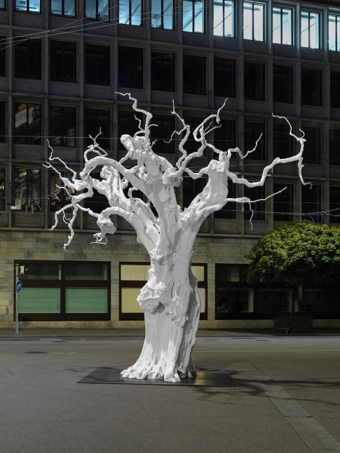 Installation view of sculpture by Ugo Rondinone