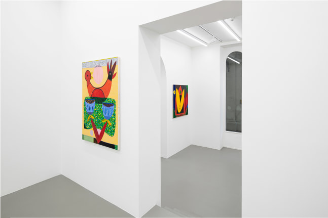 Installation view, Austin Eddy, Songs For The Sun., Galerie Eva Presenhuber, Vienna, 2024