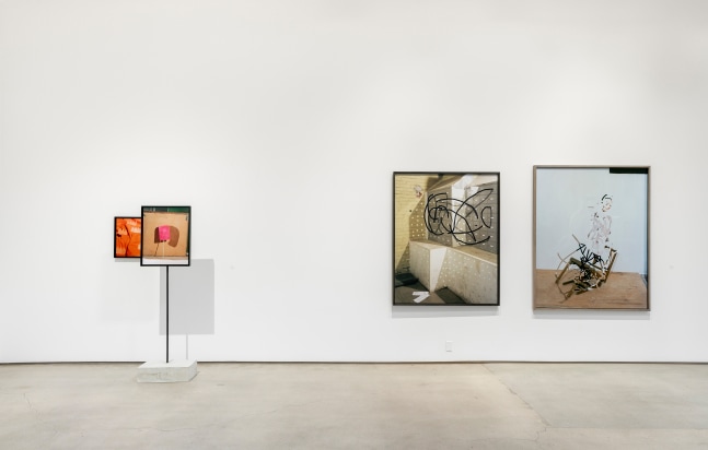 Installation view of Works by Lucas Blalock