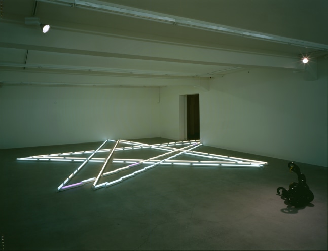 Installation view of Mark Handforth sculptures exhibition