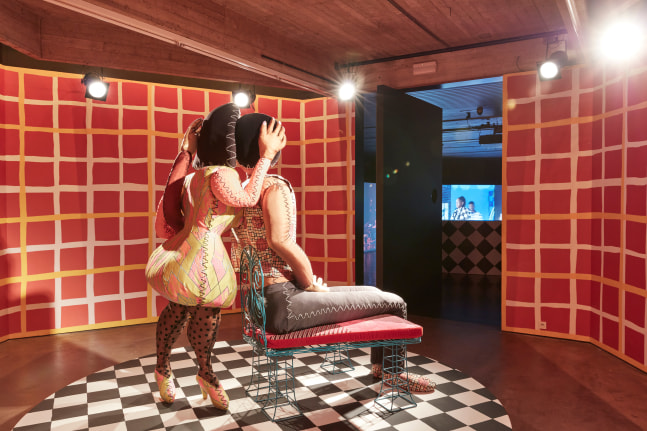 Installation view, Tschabalala Self,&amp;nbsp;Feed Me, Kiss Me, Need Me, Cultuurcentrum Strombeek, Grimbergen, 2023