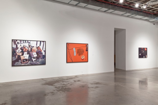 Installation view of Works by Lucas Blalock