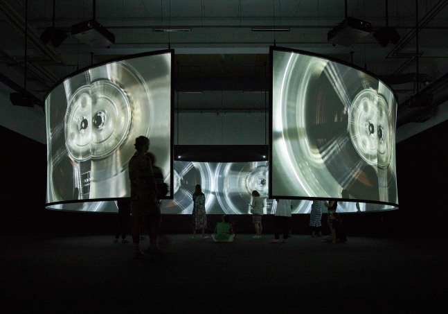 Installation view of Works by Doug Aitken