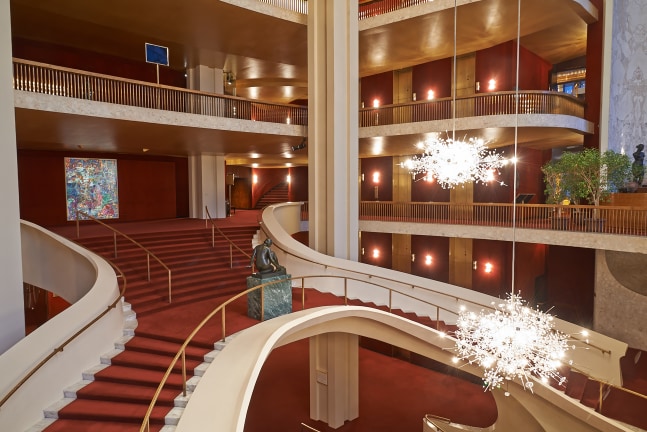 Installation view of paintings by Michael Williams