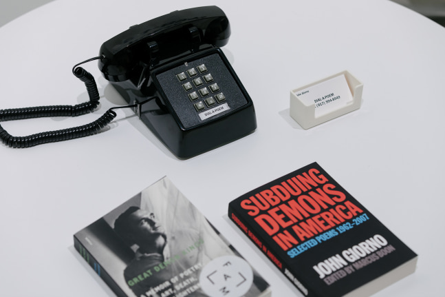 Installation view, John Giorno, No Nostalgia, Marciano Art Foundation, Los Angeles, 2025