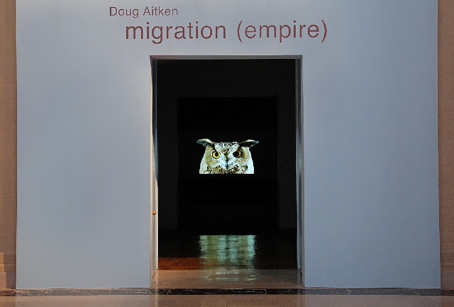 Installation view of Works by Doug Aitken