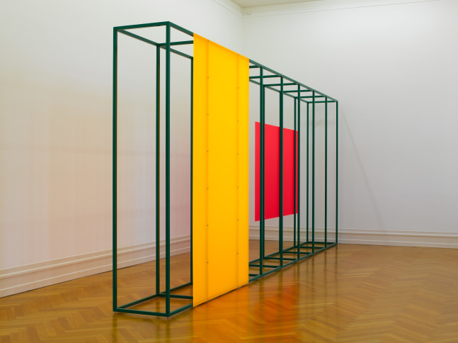 Installation view of sculptures by Gerwald Rockenschaub