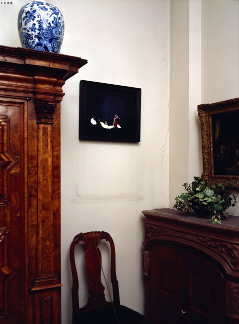 Installation view of works by Karen Kilimnik